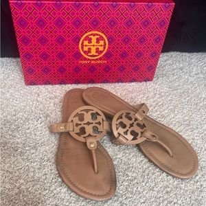 Tory Burch Miller Sandal in Light Sand Size 10